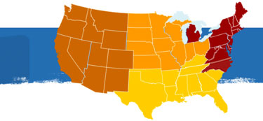 Regional Map for ASSE Host Family Representatives